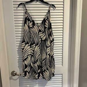 H&M Black and Cream Mini Dress